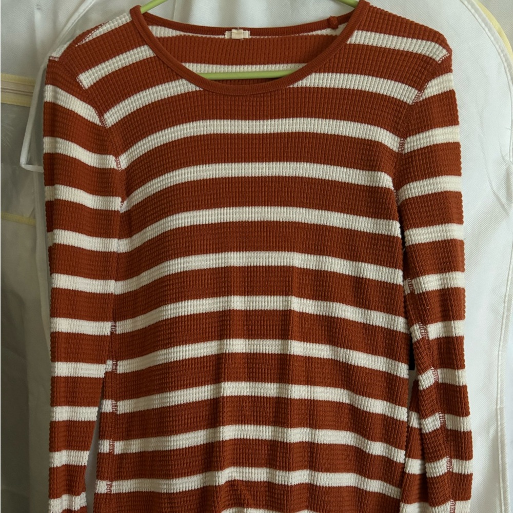 J. Crew Waffle Knit Top Size Large